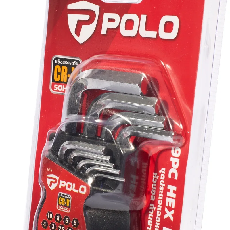 POLO ชุดประแจแอลหกเหลี่ยม+บอล ก้านยาว 9 ชิ้น - Image 5