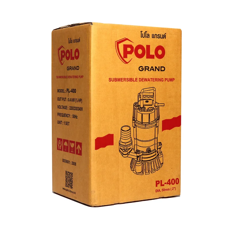 POLO ปั๊มจุ่มดูดน้ำ 2 " ไม่มีลูกลอย รุ่น PL-400 - Image 6