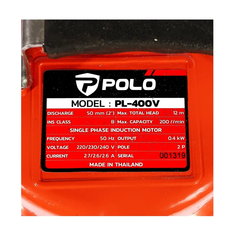 POLO ปั๊มจุ่มดูดโคลน 2 " ไม่มีลูกลอย รุ่น PL-400V - Image 4