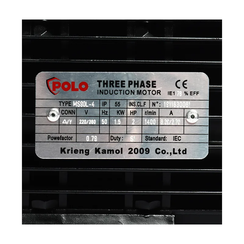 POLO มอเตอร์ 2HP 3 สาย 4P 380V รุ่น MS 90L-4 - Image 4