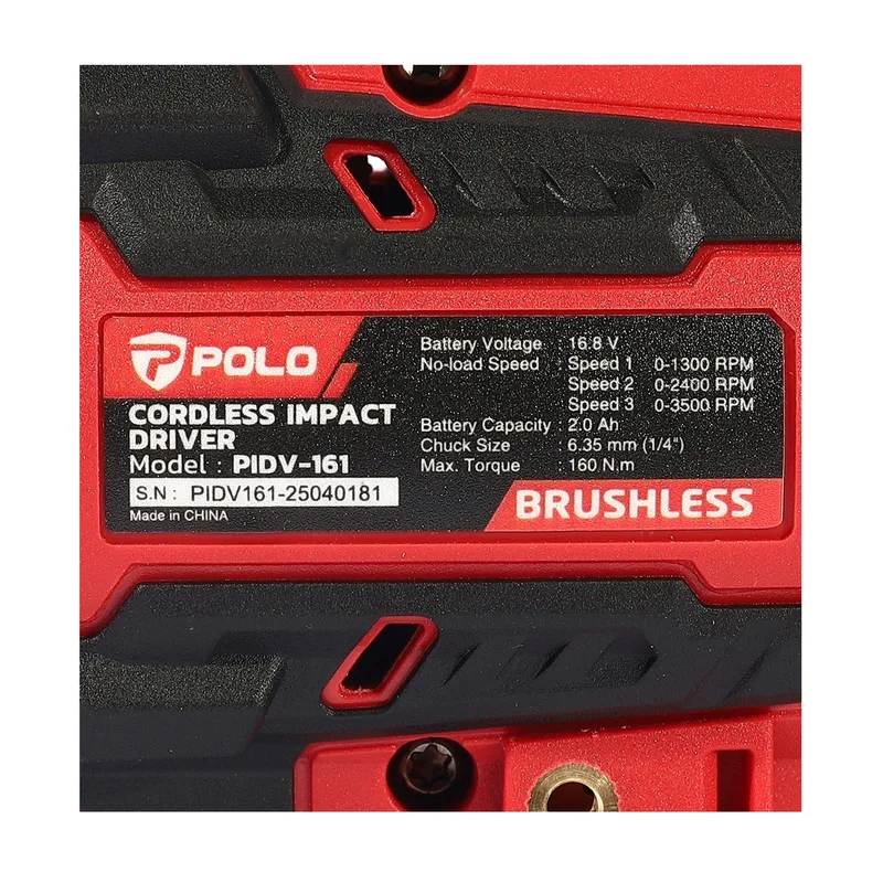 POLO 16.8V ไขควงกระแทก 160NM 2.0AH*2 รุ่น PIDV161A2 - Image 8