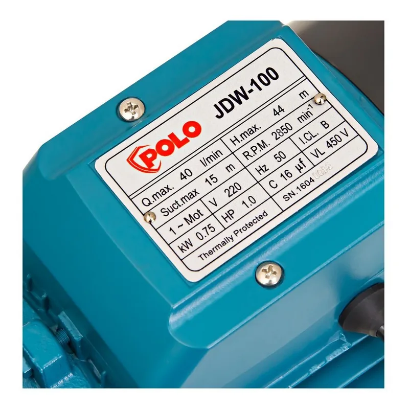 POLO ปั๊มหอยโข่งบาดาล 1HP รุ่น JDW-100(EJECTOR-1) - Image 7