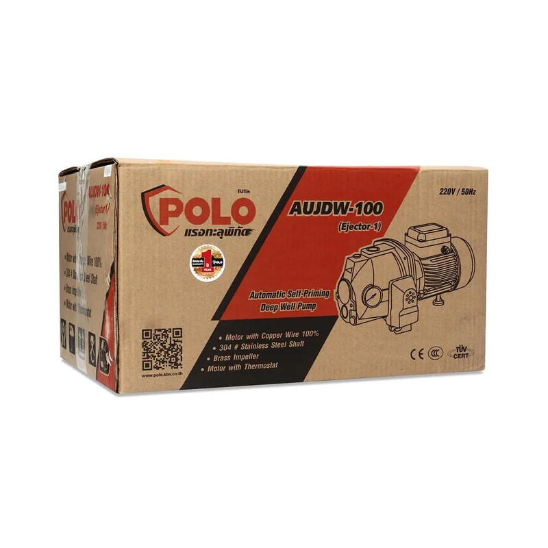 POLO ปั๊มหอยโข่งบาดาล 1HP รุ่น AUJDW-100(EJECTOR-1) - Image 6