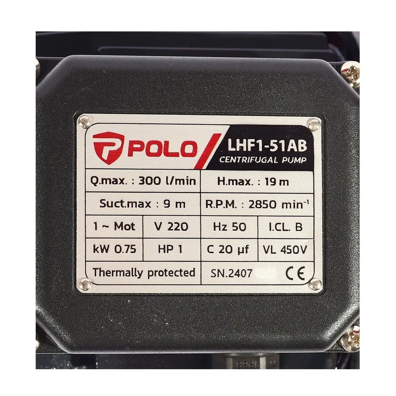POLO ปั๊มหอยโข่ง 1HP 1-1/2" รุ่น LHF1-51AB - Image 5