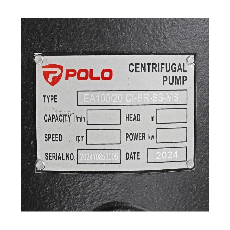 POLO ปั๊มเพลาลอย MECH SEAL รุ่น EA100/40 - Image 7