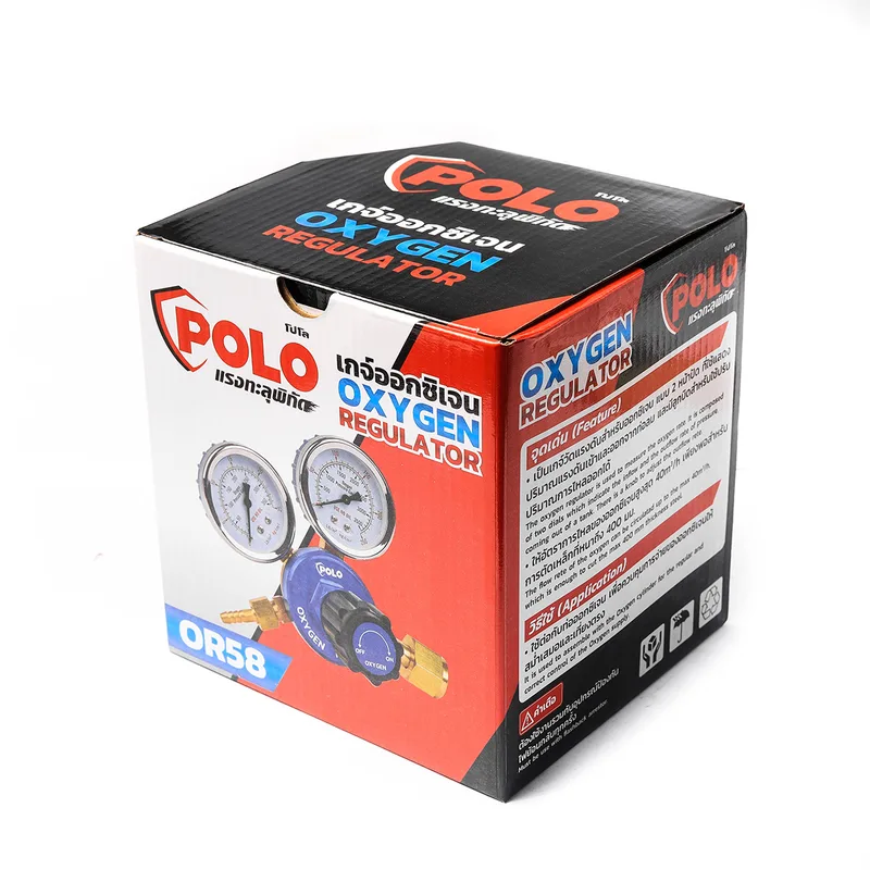POLO เกจ์ออกซิเจน O2 OXYGEN (อลูมิเนียม) รุ่น OR-58 - Image 6
