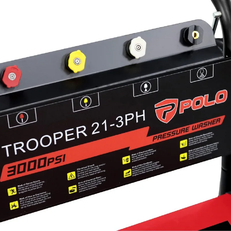 POLO เครื่องฉีดน้ำฯ 206 บาร์ รุ่น TROOPER21-3PH - Image 7