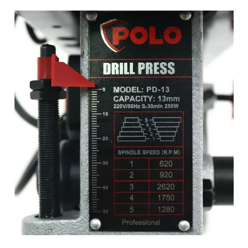 POLO สว่านแท่น 13 มม. 250W+ปากกา รุ่น PD-13 - Image 4
