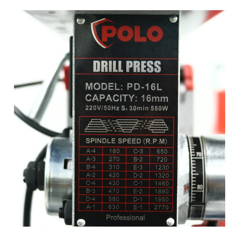 POLO สว่านแท่น 16 มม. 550W+ปากกา รุ่น PD-16L - Image 3