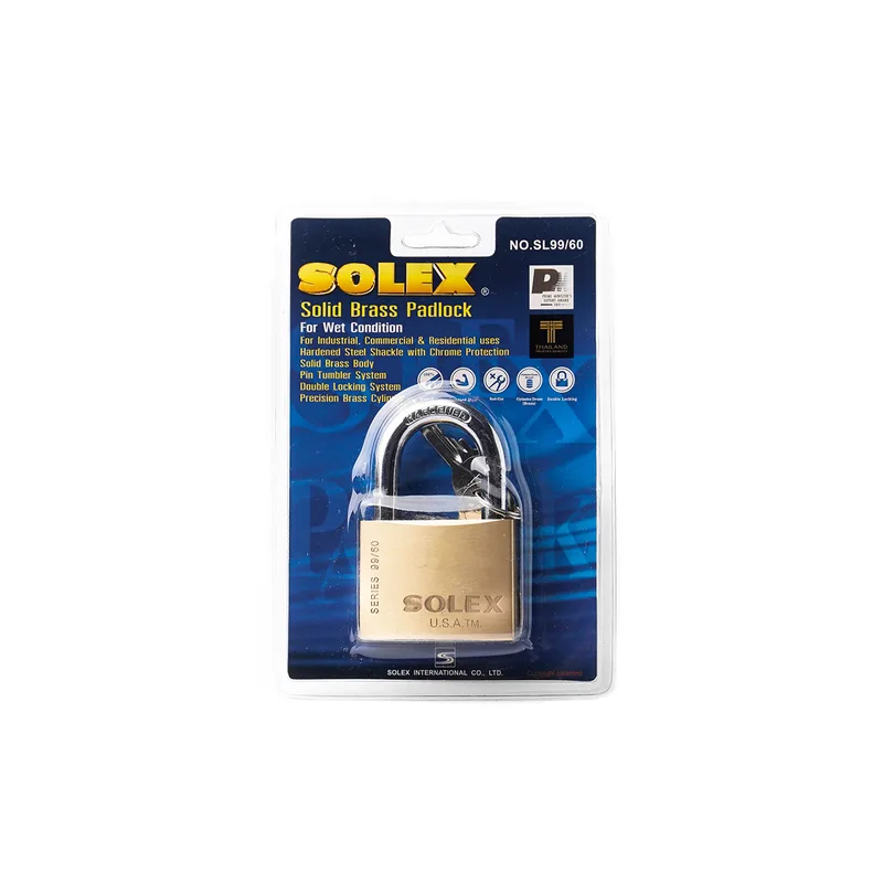 SOLEX กุญแจคล้อง รุ่น SL99 คอสั้น 60 MM