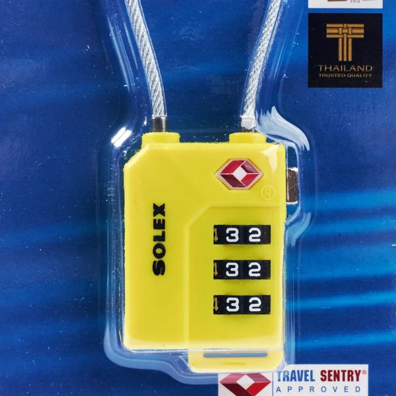 SOLEX กุญแจรหัส TSA รุ่น TSA33W #สีเหลือง - Image 2