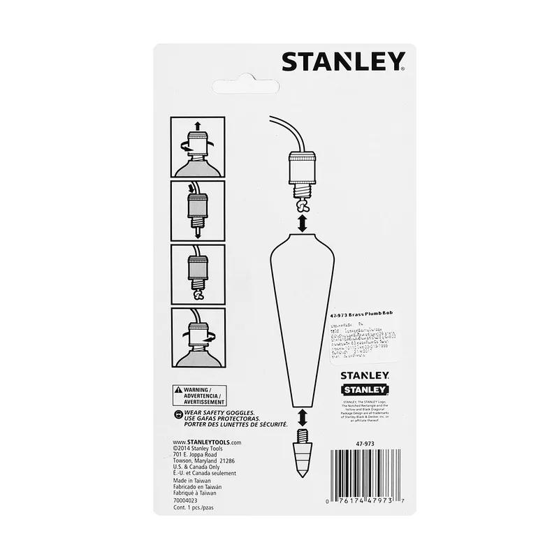 STANLEY 47-973 ลูกดิ่งทองเหลือง 8 ออนซ์ - Image 2