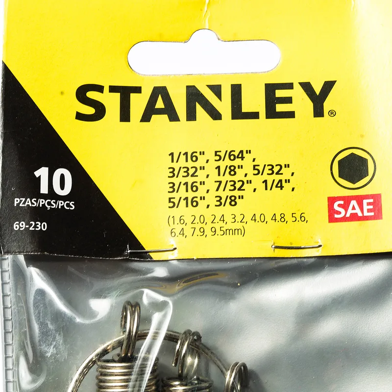 STANLEY 69-230 ชุดประแจ6เหลี่ยม 10ชิ้น 1/16-3/8" - Image 5