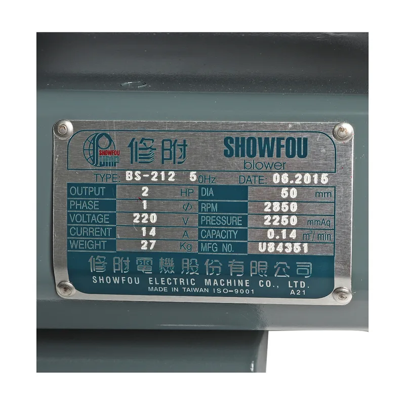 SHOWFOU BS-212 เครื่องเป่าลม 2 HP 220V - Image 5