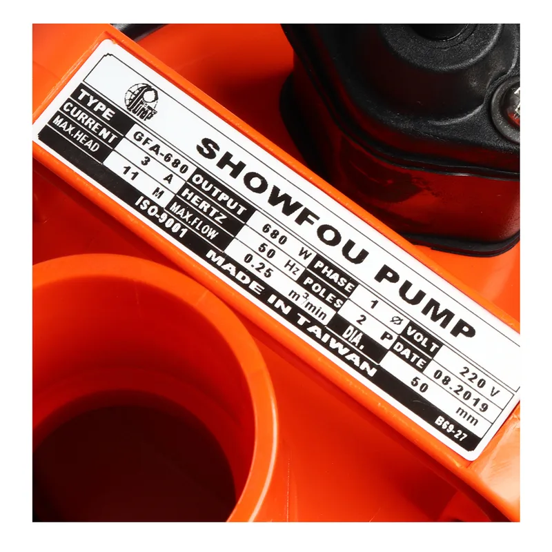 SHOWFOU GFA-680 ปั๊มจุ่มโอโต 680W 2" - Image 3