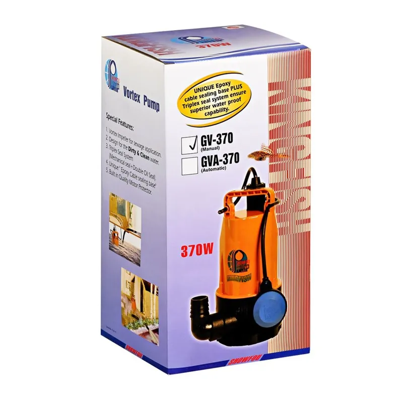 SHOWFOU GV-370 ปั๊มจุ่มน้ำเสีย 370W 1-1/2" - Image 7