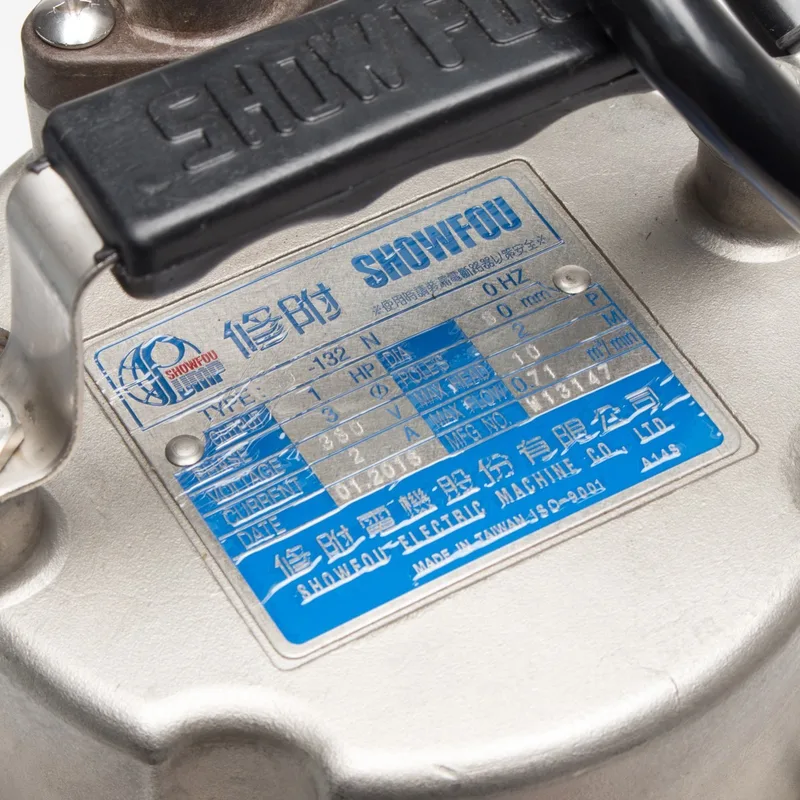 SHOWFOU SQ-132N ปั๊มจุ่มสแตนเลส 1HP 380V 3" - Image 5