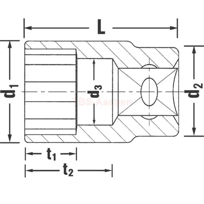 Stahlwille 03410052 50 A 1 1/8 SOCKET 1/2"(03430052) - Image 2