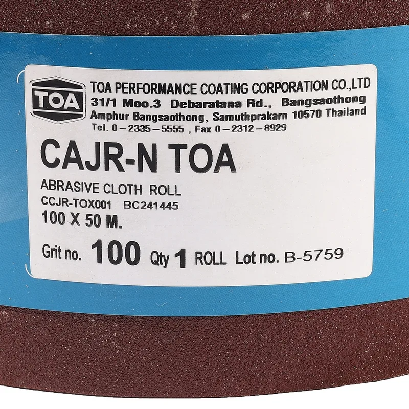 TOA CAJ-N ผ้าทรายม้วน ผ้านิ่ม 4"X50 เมตร#100 - Image 4