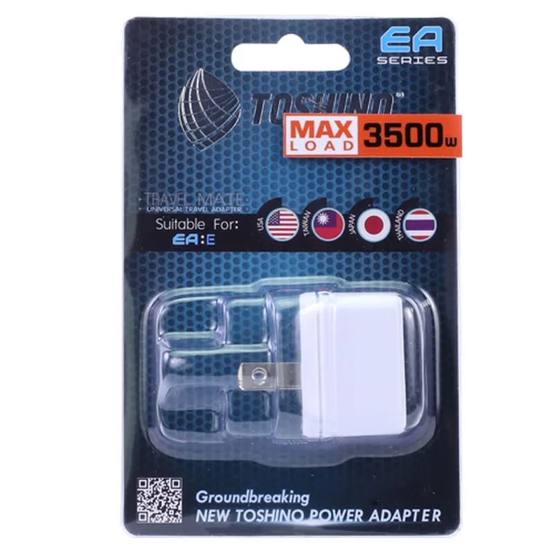 TOSHINO ปลั๊กแปลง อะแดปเตอร์ 2 ขาแบน 16 แอมป์ รุ่น EA-E รองรับไฟ 3500W - Image 7