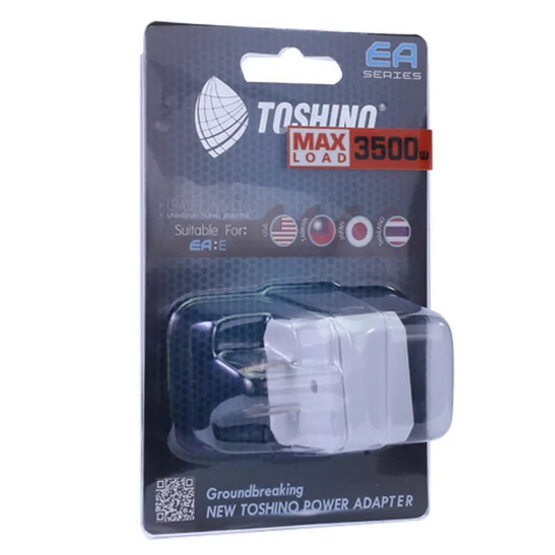 TOSHINO ปลั๊กแปลง อะแดปเตอร์ 2 ขาแบน 16 แอมป์ รุ่น EA-E รองรับไฟ 3500W - Image 9