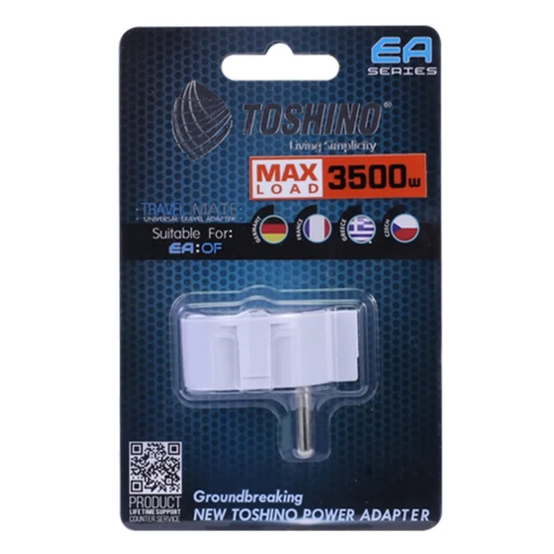 TOSHINO ปลั๊กแปลง 1 ขากราวด์ รองรับไฟ 3500 วัตต์ รุ่น EA-OF แรงดันไฟฟ้า 220V - Image 7