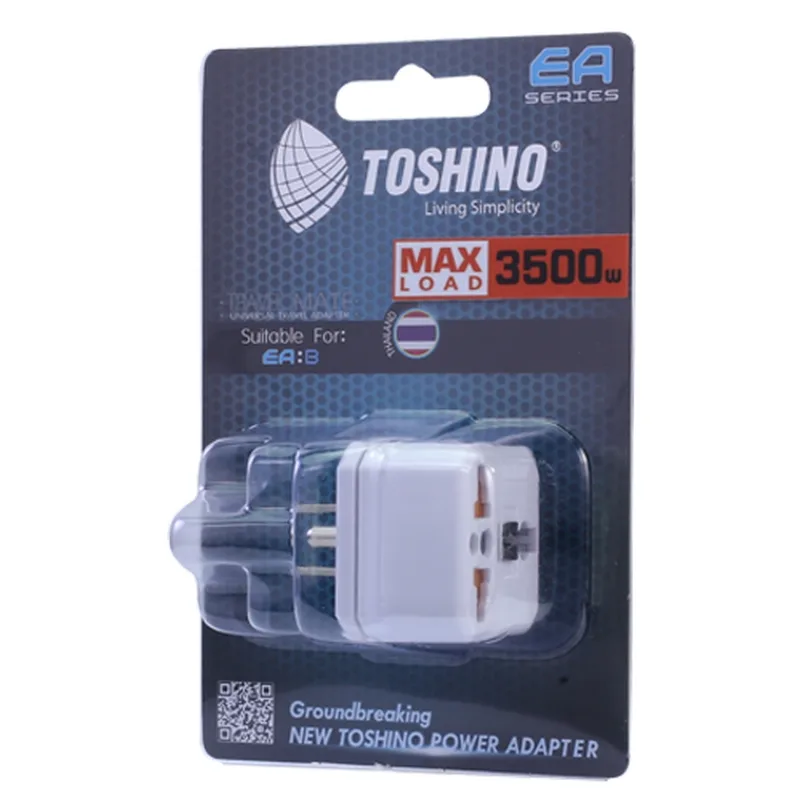 TOSHINO ปลั๊กแปลง อะแดปเตอร์ 3 ขาแบน 16 แอมป์ รุ่น EA-B รองรับไฟ 3500W - Image 7