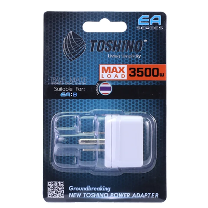 TOSHINO ปลั๊กแปลง อะแดปเตอร์ 3 ขาแบน 16 แอมป์ รุ่น EA-B รองรับไฟ 3500W - Image 8