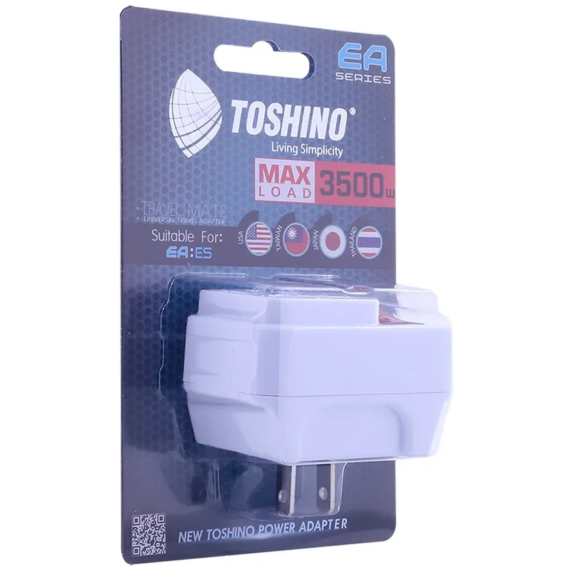TOSHINO ปลั๊กแปลง อะแดปเตอร์ 1 ช่อง 2 ขา 1 สวิตช์ 16A 3500W รุ่น EA-ES - Image 9