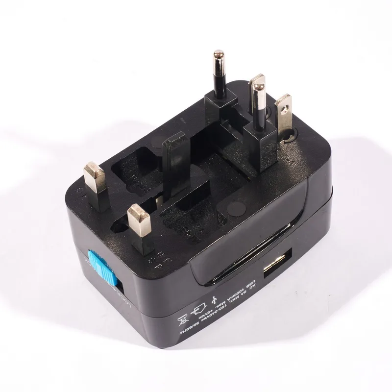 TOSHINO ปลั๊กแปลงนานาชาติ 10A สีดำ 4IN1 พร้อมช่องเสียบ USB รุ่น DE-205 - Image 3