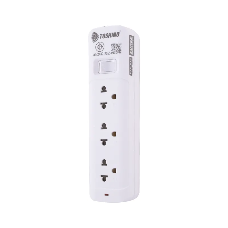 TOSHINO ปลั๊กรางไฟ 3 ช่อง 1 สวิตช์ รองรับกำลังไฟ 10A 2300W รุ่น SO-32 - Image 4