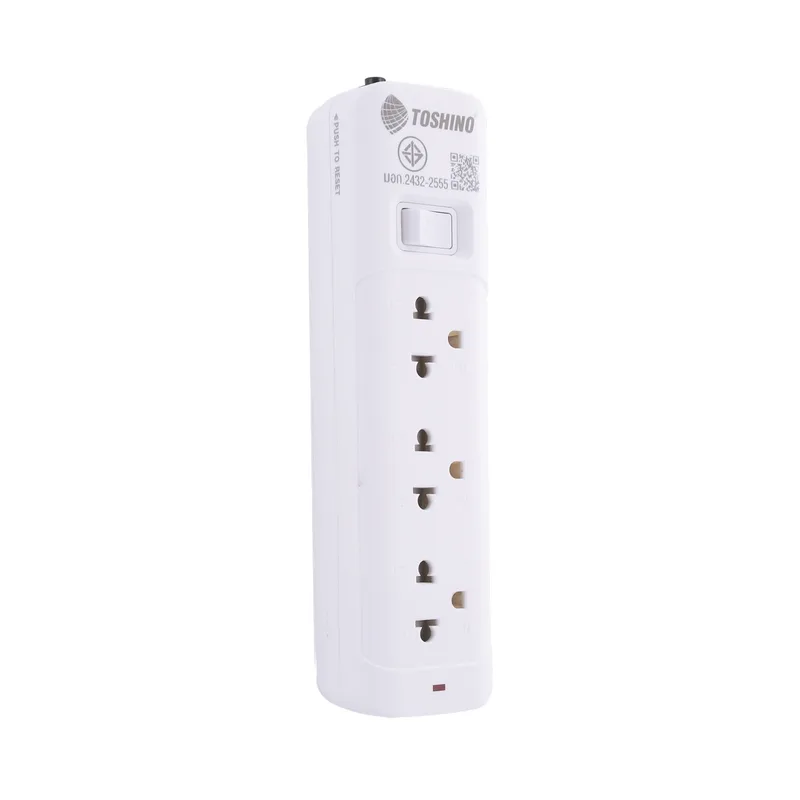 TOSHINO ปลั๊กรางไฟ 3 ช่อง 1 สวิตช์ รองรับกำลังไฟ 10A 2300W รุ่น SO-32 - Image 5