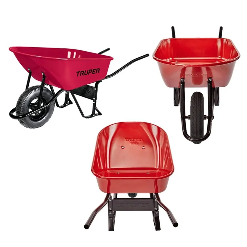 TRUPER รถเข็นปูน ถาดเหล็ก สีแดง 6.3 ฟุต ล้อยางลม รุ่น 11776 - Image 5