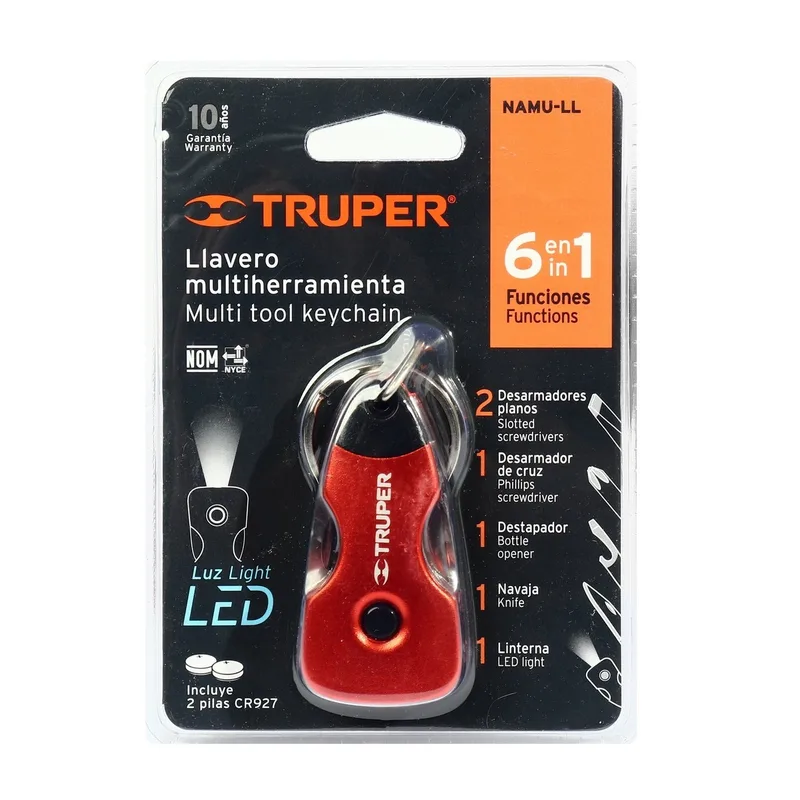 TRUPER พวงกุญแจอเนกประสงค์ พร้อมไฟ LED รุ่น 13336