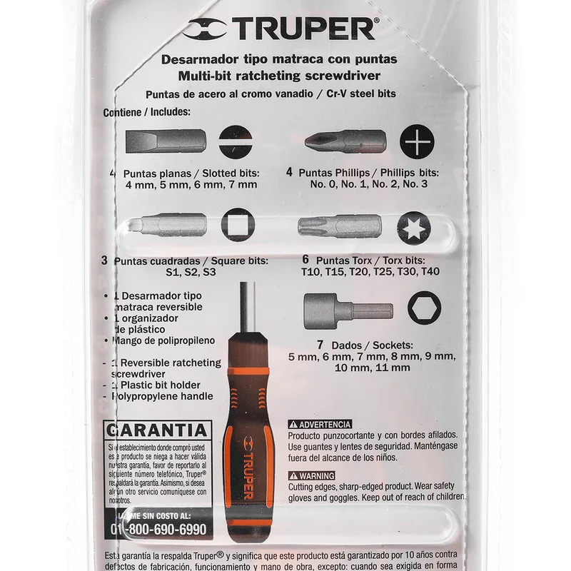 TRUPER ชุดไขควง 1/4 นิ้ว Bit 17 ชิ้น และ ลูกบล็อก 7 ชิ้น รุ่น 18222 - Image 5
