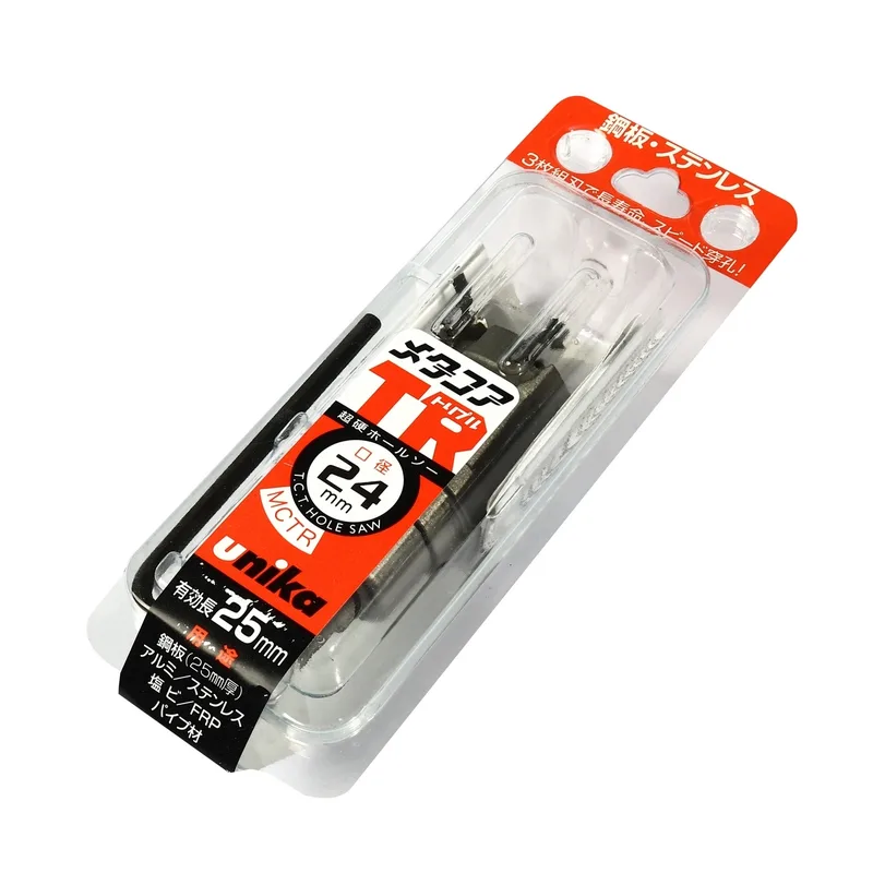 UNIKA MCTR-24.0 โฮลซอร์ TCT 24 มม TRIPLE เจาะเหล็ก สแตนเลส - Image 4