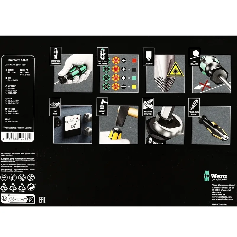 WERA ชุดไขควง Kraftform XXL 2 รุ่น 0501011001 - Image 6