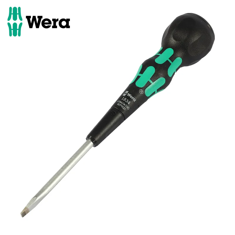 WERA ไขควงบอลหัวแบน รุ่น 1834 Kraftform Ball-Grip Slotted Screwdriver ขนาด1.0x6.0x100