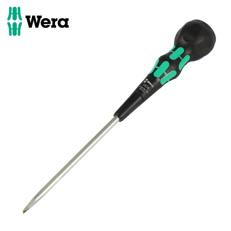 WERA ไขควงบอลหัวแบน รุ่น 1834 Kraftform Ball-Grip Slotted Screwdriver ขนาด1.0x6.0x150
