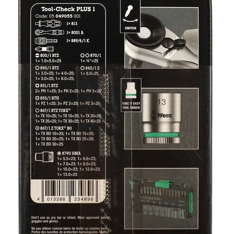 WERA ชุดไขควงและประแจ TOOLS-CHECK PLUS1 จำนวน 39 ชิ้น รุ่น 05049055001 - Image 6