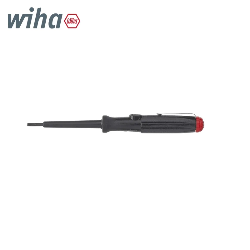 WIHA ไขควงวัดไฟชนิดหัวแบน สีดำ พร้อมคลิปหนีบ 150–250 โวลต์ รุ่น 255-7 รหัส 00456 - Image 2