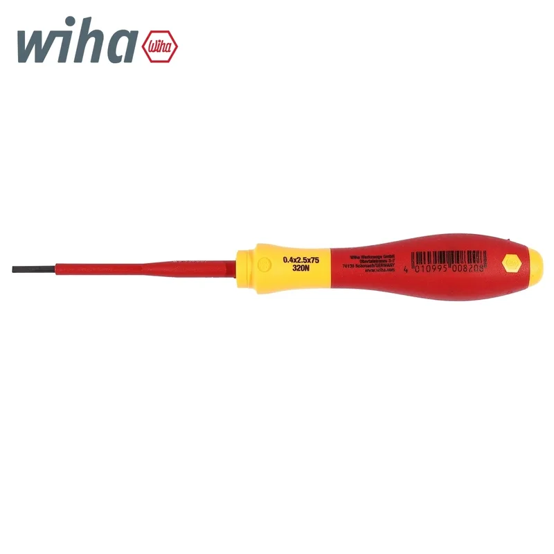 WIHA ไขควงกันไฟ SoftFinish หัวแบน ขนาด 2.5 x 75 มม. รุ่น 320N รหัส 00820 - Image 6