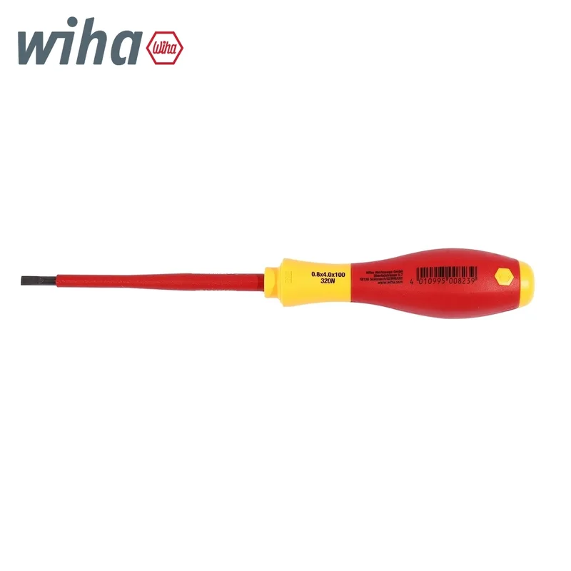 WIHA ไขควงกันไฟ SoftFinish หัวแบน ขนาด 4 x 100 มม. รุ่น 320N รหัส 00823 - Image 6