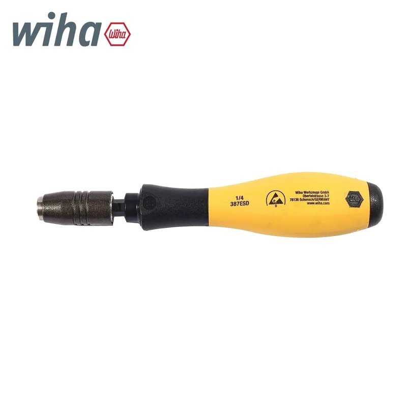 WIHA ไขควง SoftFinish ESD พร้อมที่ใส่บิต ระบบล็อกแบบกลไก ขนาด 1/4 นิ้ว รุ่น 387 รหัส - Image 5