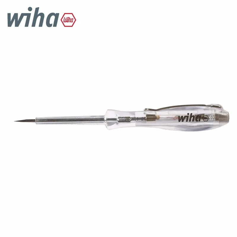 WIHA ไขควงวัดไฟ SoftFinish 110–250 โวลต์ หัวแบน ใสโปร่งแสง พร้อมคลิปแบบสวม รุ่น 255-1 - Image 4