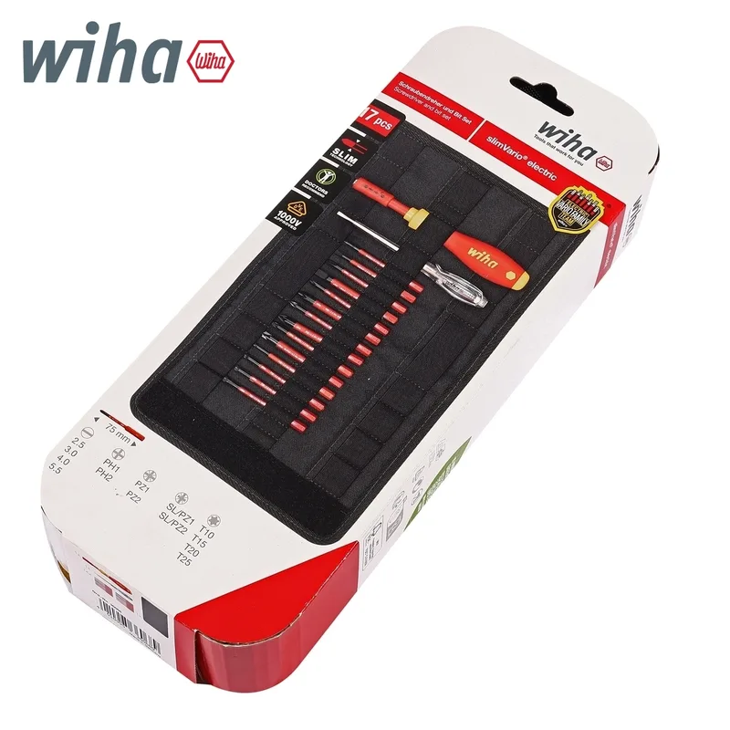 WIHA ชุดไขควง SoftFinish Electric SlimVario พร้อมที่ใส่บิต แบบผสม 17 ชิ้น พร้อมกระเป๋ - Image 7