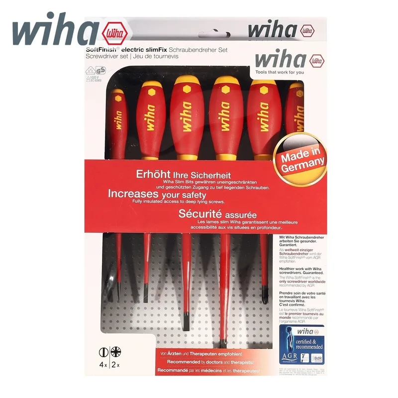 WIHA ชุดไขควง SoftFinish Electric SlimFix หัวแบน/หัวPozidriv 6 ชิ้น รุ่น 3201ZK6 รหัส - Image 5