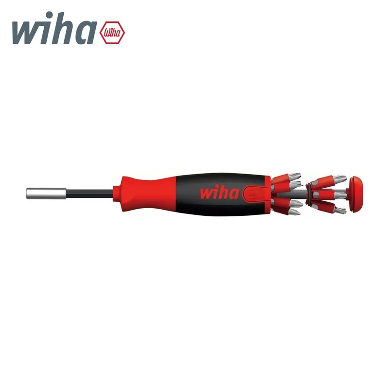 WIHA LiftUp 25® ไขควงพร้อมแท่นเก็บบิตแม่เหล็ก 12 ชิ้น – ขนาด 1/4 นิ้ว บรรจุภัณฑ์กระดา