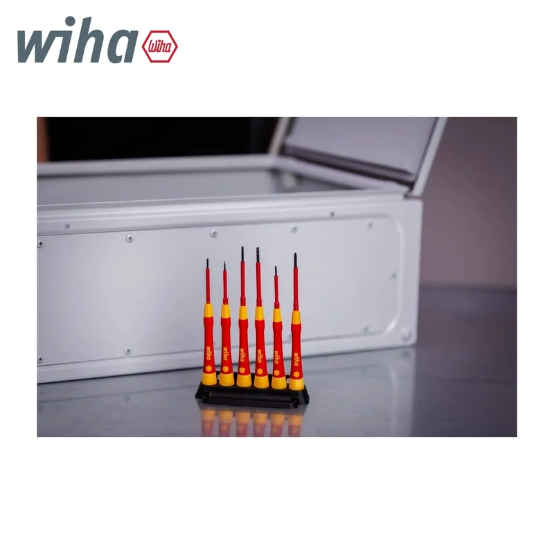 WIHA ชุดไขควงละเอียด PicoFinish Electric หัวแบน, แฉก 7 ชิ้น พร้อมที่จับ รุ่น 2270PK60 - Image 2
