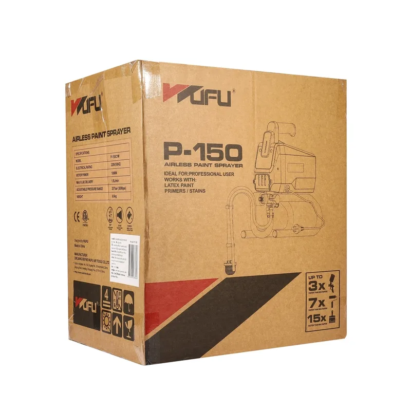 WUFU เครื่องพ่นสีแบบ Airless รุ่น P-150C กำลังไฟ 1000 วัตต์ แรงดันไฟ 230 โวลต์ - Image 9